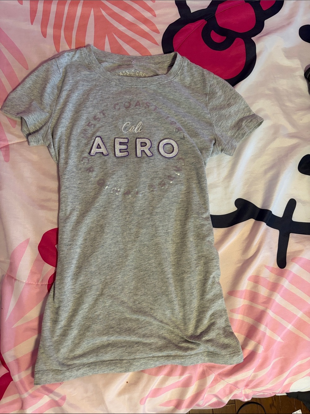 Aeropostale Grey 'Cali Aero' Short Sleeve Tee